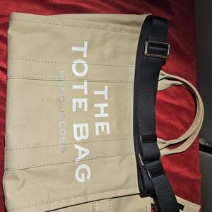 Marc Jacobs Beige Tote Bag with Black Strap